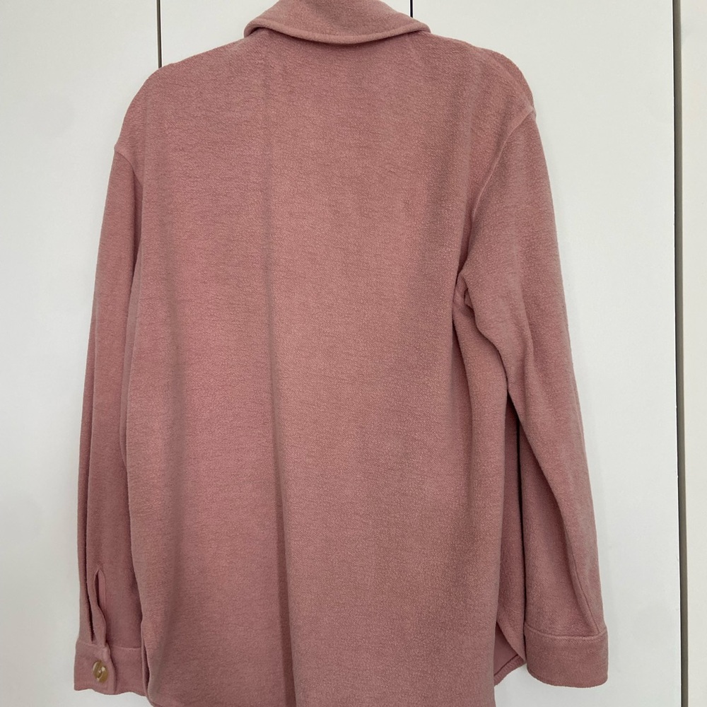 Pink Button-Up Shirt Jacket - Picture 2 of 3